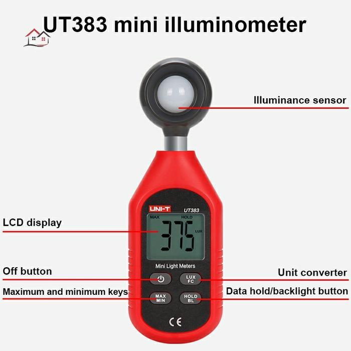 Ut383 / Ut 383 Alat Ukur Intensitas Kekuatan Cahaya Luxmeter Photo