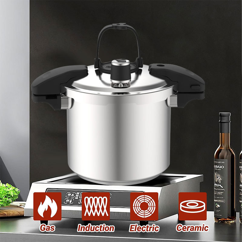 Stainless Steel Camping Pot Portable Mini Pressure Cooker Cooking Pot Camping Picnic Outdoor
