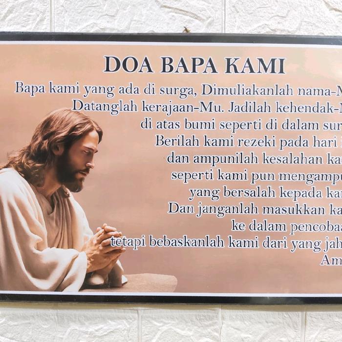 Sedia hiasan dinding doa bapa kami katolik Jumbo