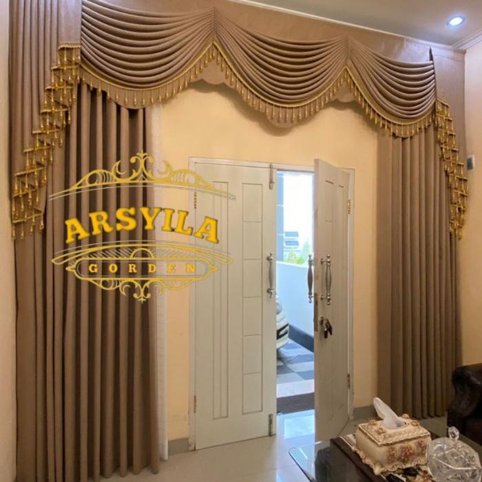 Gorden Poni Gelombang Bahan Blackout ImportGorden Jendela Pintu Minimalia