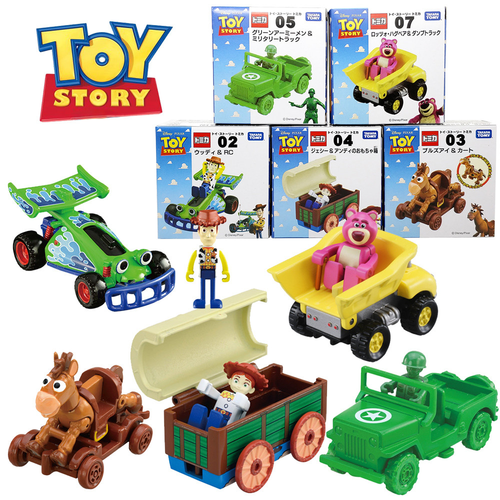 Original Disney Pixar Tomica Dream Ride on Toy Story Doll Car Model Doll Buzz Lightyear Woody