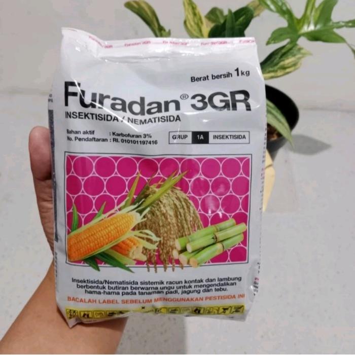 Koralineshop Furadan 3Gr 1 Kg, Insektisida Nematisida, Pengendali Hama Tanaman Tanah Bunga Cair