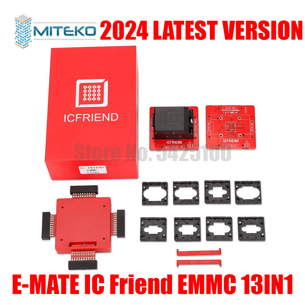 PROMO HARI INI  E-mate X EMMC BGA 13 IN 1 Support BGA100/136/168/153/169/162/186/221/529/254 for Eas