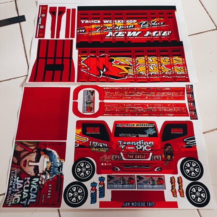 SALE stiker pola truk oleng Trending topik ukuran besar TERMURAH