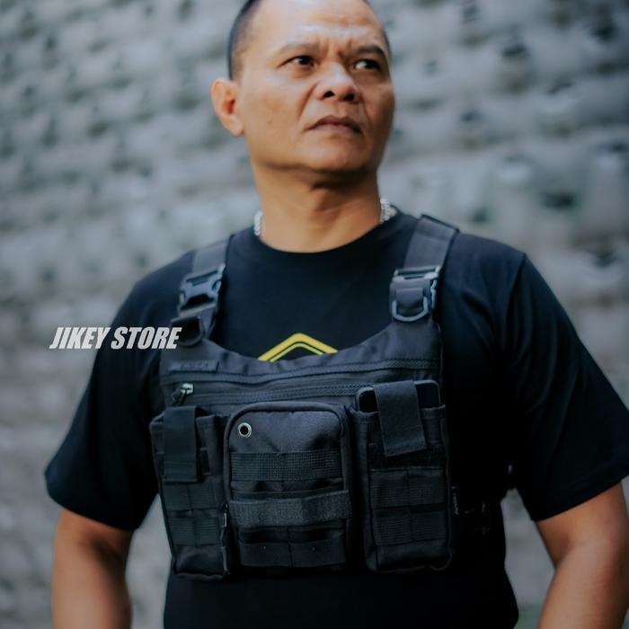 Tas Sepeda Dan Motor Chest Bag Tactical Rig Bag Tas Dada Addict Premium Pria Motorcycle