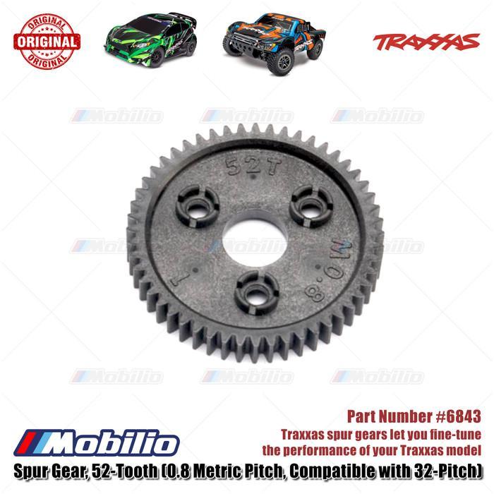 Traxxas Part #6843 Spur Gear 52-tooth 0.8 Metric Pitch Compatible with 32-pitch for RC Ford Raptor