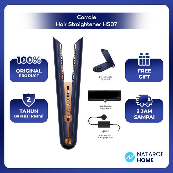 Dyson Corrale Hair Straightener HS07 (Prussian Blue/Rich Copper) - Catokan Rambut