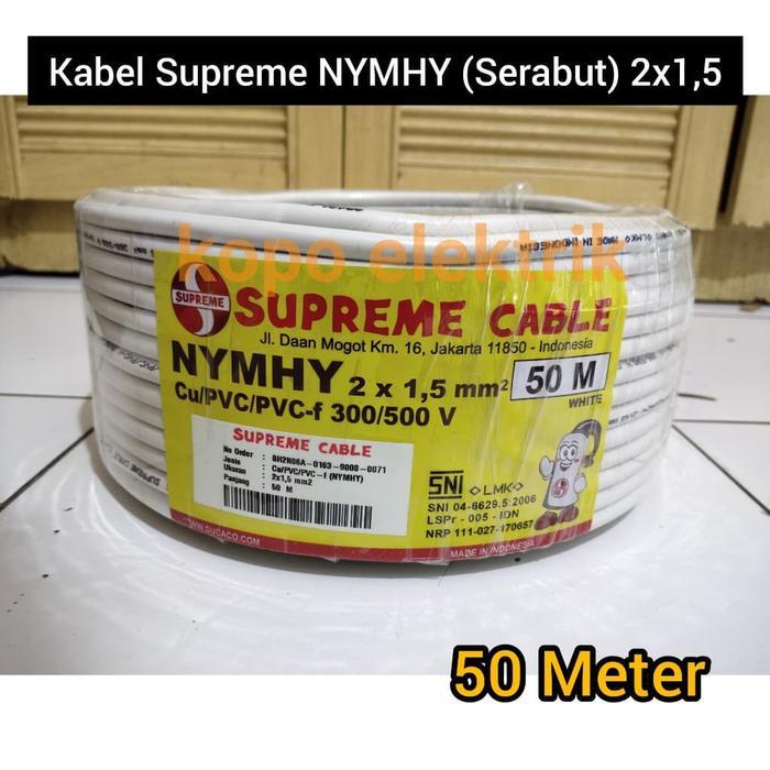 Kabel Supreme Nymhy 2X1.5 Kabel Serabut Nym Hy 2X1,5
