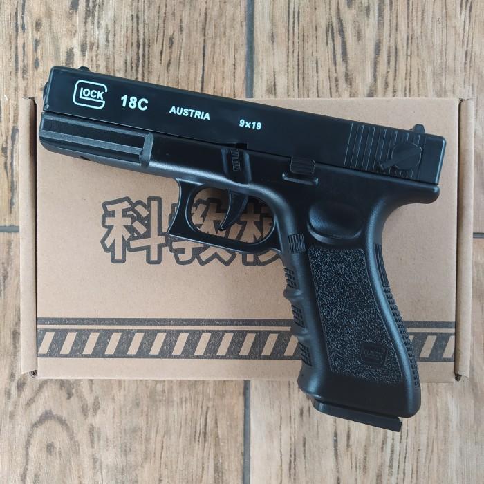 Mainan Replika Pistol Model G18 Classic Version Shell Eject Bahan Plastik ABS