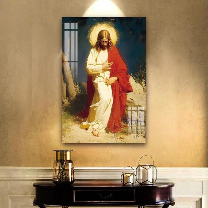 DindingMuse Lukisan Hiasan Dinding Hari Paskah Lukisan Dinding Yesus Dekorasi Ruang Tamu Lukisan