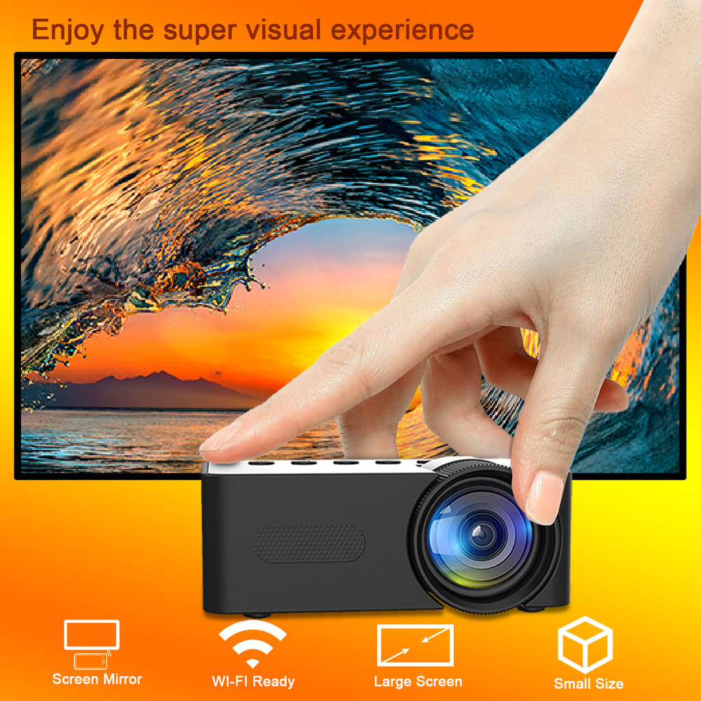 YT100 Projector Mini Portable High Quality Beamer Outdoor Camping Smartphone Wireless Mirroring