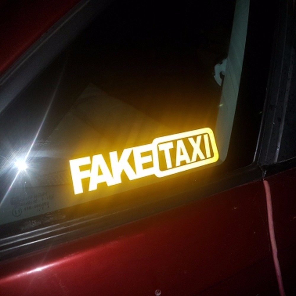 Aksesoris Mobil Stiker Reflektif JDM Taksi Palsu Lucu Mobil untuk Peugeot 206 207 306 307 508 106 10
