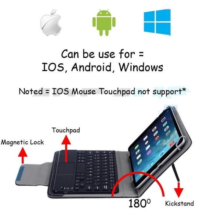 Promo! Samsung Galaxy Tablet Tab A 10.1 A10 2019 T515 Keyboard With Touchpad