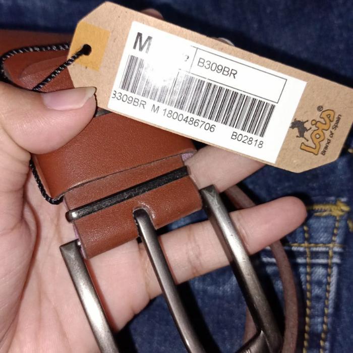 Ikat Pinggang Minimalis Belt Lois Ikat Pinggang Pria Kulit Asli Lois Original B332Gdbr
