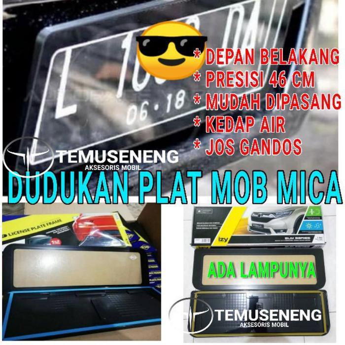 HARGA SEPASANG Dudukan Plat Mobil Nomor Wadah Bracket LED Mika Akrilik Mica Acrylic Astra 46 cm Car