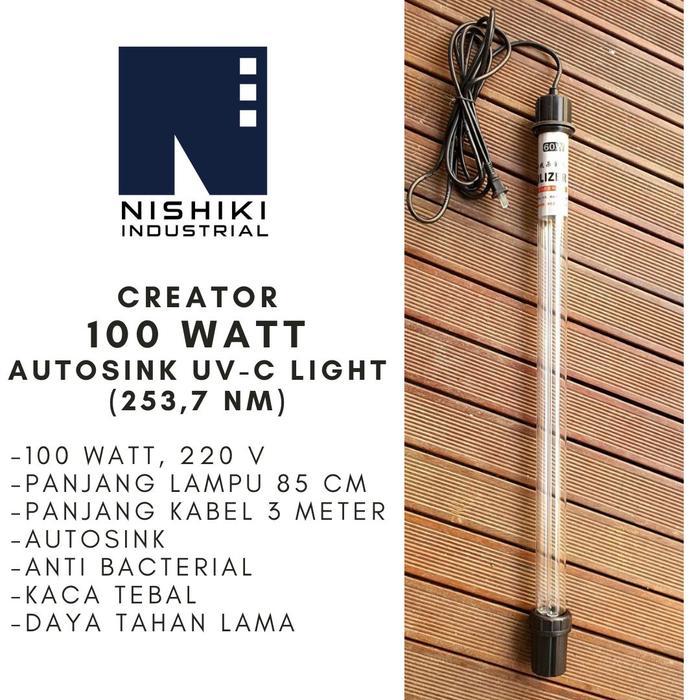 Lampu uv-c celup 100 watt Creator sinking ultraviolet germicidal autosink auto sink uv sterilizer