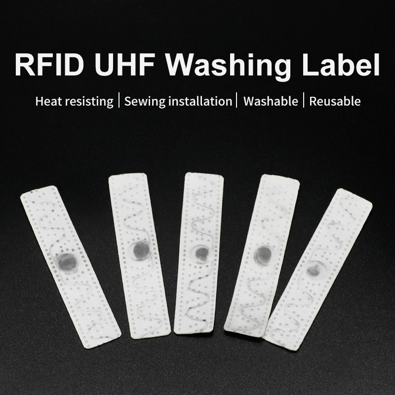 100pcs UHF RFID Tag UHF Sew Soft Textile Non-Woven Label Laundry Tag RFID Laundry Tag