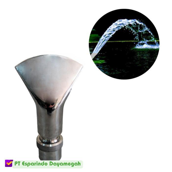 Nozzle Kipas untuk Air Mancur Merk Esparindo Fountain Fan Jet Nozzle 1.5" Stainless Steel SS