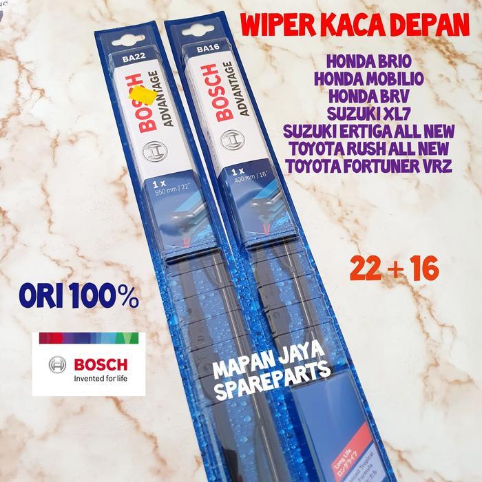 WIPER SET BRIO/MOBILIO/BRV DEPAN BOSCH ORIGINAL QUALITY
