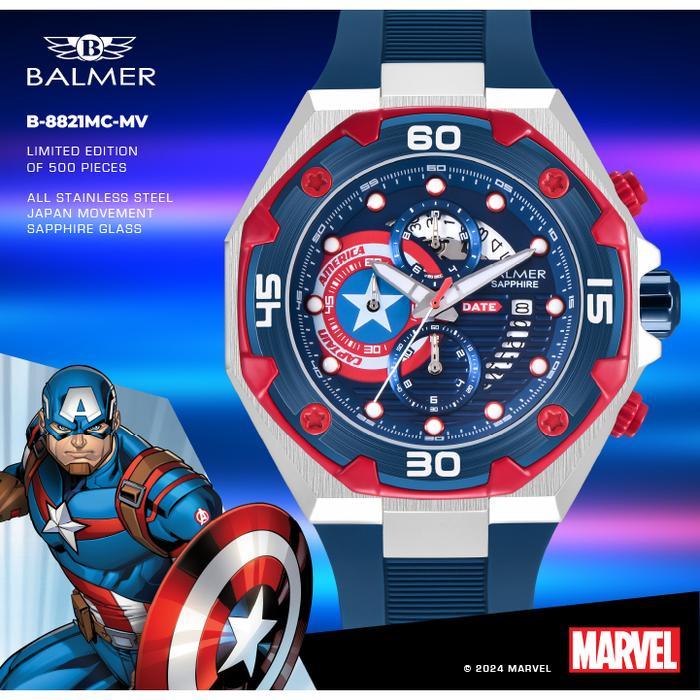 ASLI Jam Tangan Balmer B-8821MC Captain rica LIMITED Free Strap Garansi 2 Tahun READY STOCK