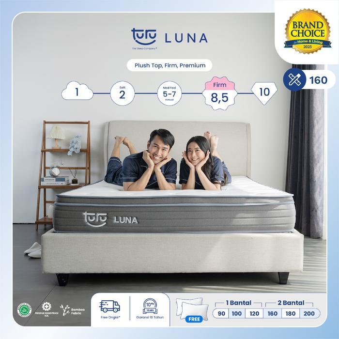 Kasur Busa Premium TURU LUNA Plush Top Natural Latex ukuran 160x200