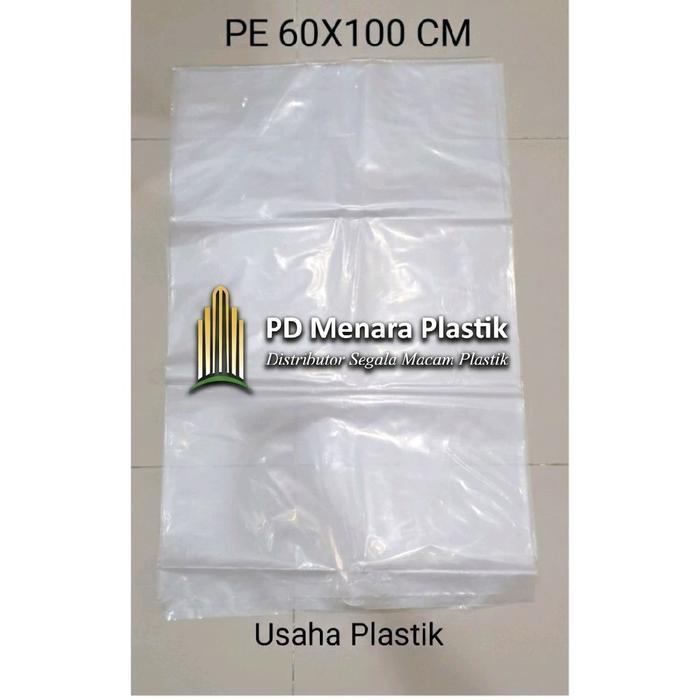 Kantong Plastik Bening Besar ukuran 60x100 cm -PE 60X100 cm tebal 0,8mikron