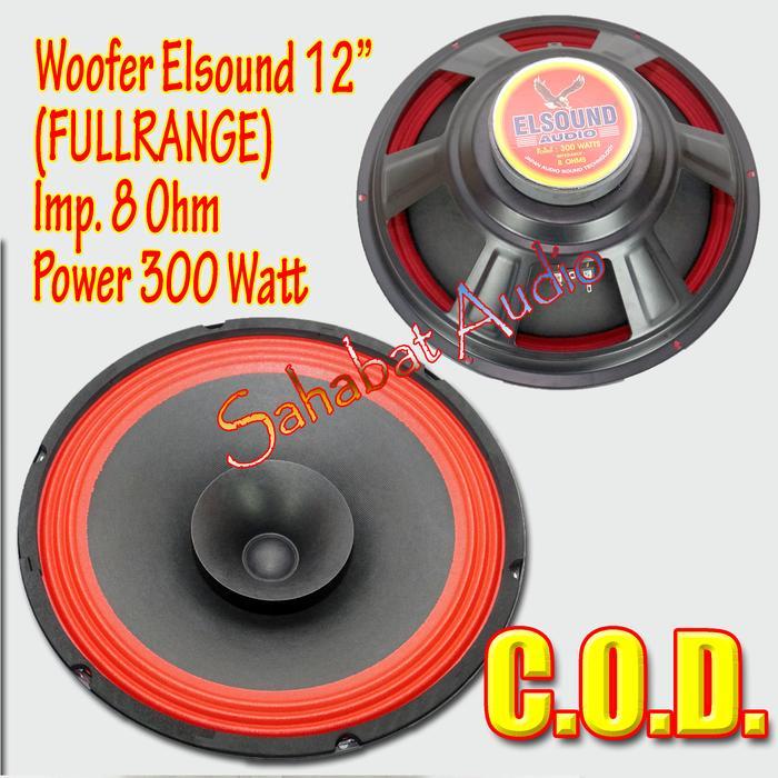 Woofer 12" Elsound Fullrange / Speaker Bass 12 In / Speaker 12 Inch Terbaru 