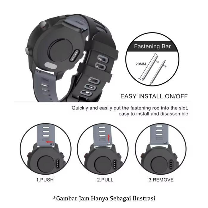 Terbaru Best Quality 100% Original Dtu 22Mm Strap Advan Smartwatch S1 Ai Voice / S2 Pro - Tali Jam