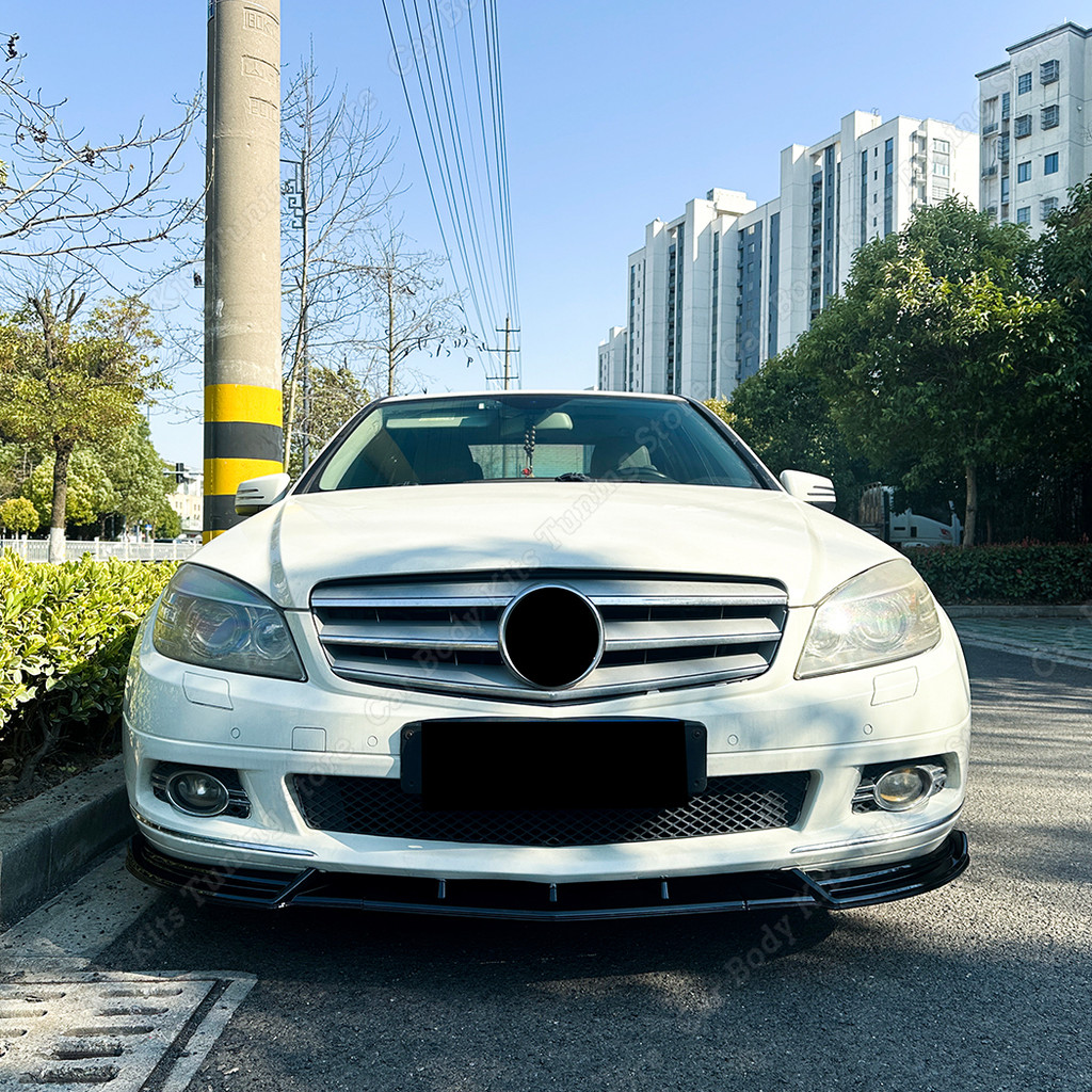 for Mercedes-Benz C Class W204 S204 C200 C220 C250 AMG Line 2007-2011 Front Bumper Lip Diffuser