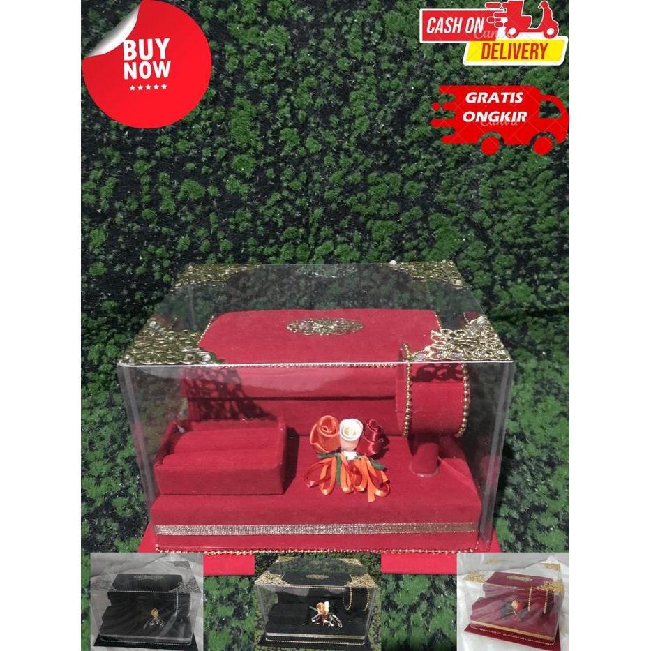 Tempat/Kotak uang dan perhiasan seserahan pernikahan pertunangan TEMPAT MAHAR PERHIASAN PERNIKAHAN