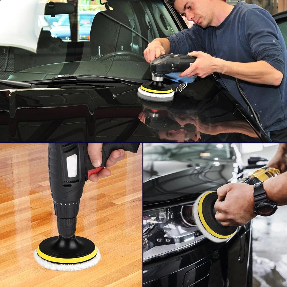 NOCM Angle Grinder Polishing Hood Polishing Sponge 125Mm Polishing Disc Polishing Pads,6Pcs Wool