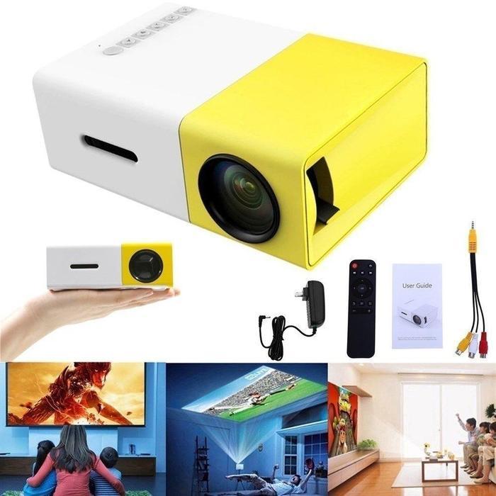 5 tahun Garansi Proyektor MiniYG300 Portable, Android Home Theater HDMI, Untuk HP