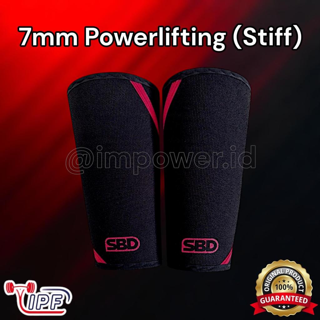 SBD Classic Powerlifting Stiff Knee Sleeves 7mm IPF APPROVED for Powerlifter Powerlift Power Lifting
