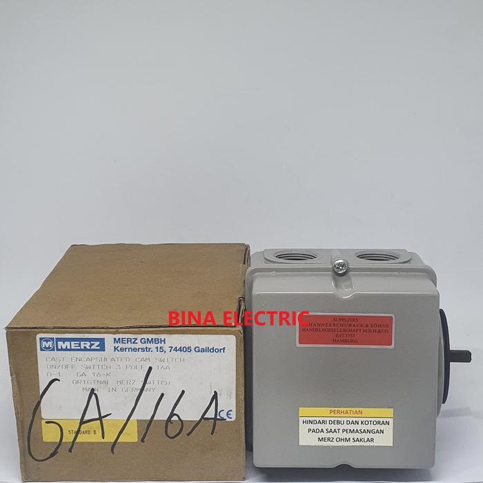 Ohm Saklar / Change Over Switch Merz GA 3P 16A / Cam Stater Merz GA