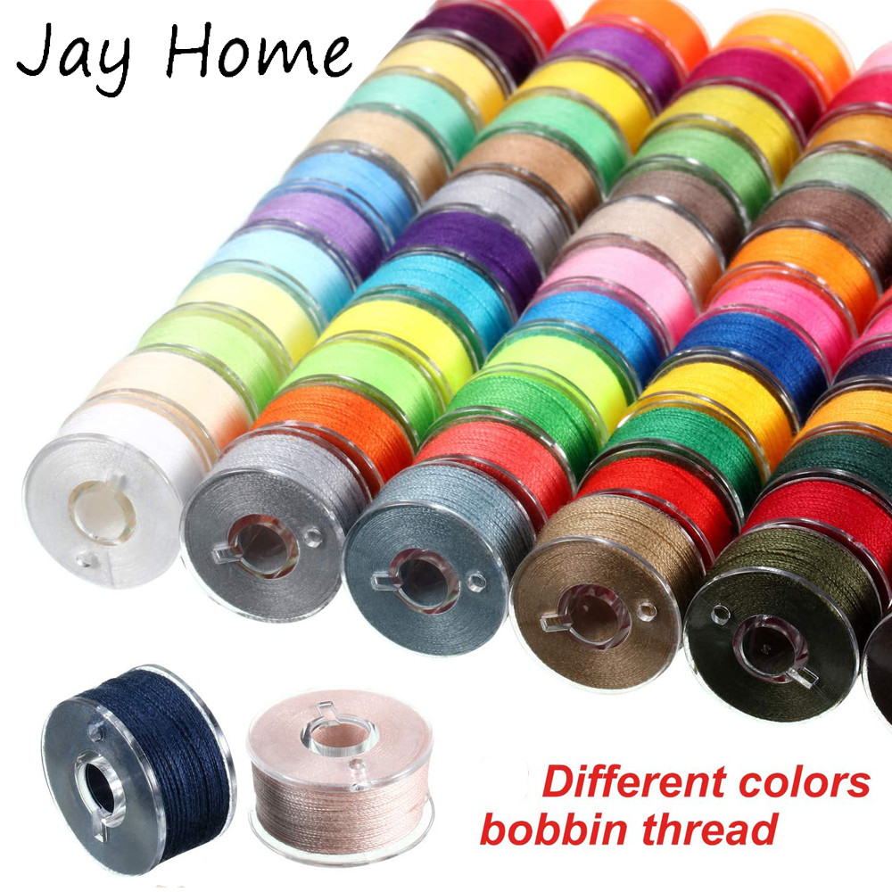 Multicolor Thread Spools Sewing Machine Bobbins Plastic Bobbins with Thread for Sewing Machines Quil