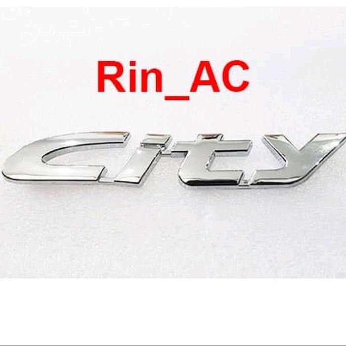 ORIGINAL MODEL EMBLEM LOGO TULISAN CITY CHROME HONDA CITY Z 1999-2002 TOPPS