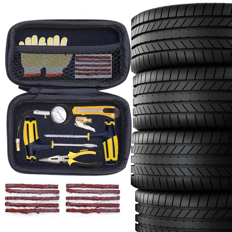 Car Tire Repair Kit Tubeless Tyre Puncture Replacement Repair Kit Studding Motorcycle Tire Repair To