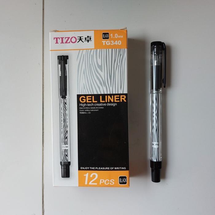 1 LUSIN Pulpen Tanda Tangan 1mm Tizo Tg340 HITAM
