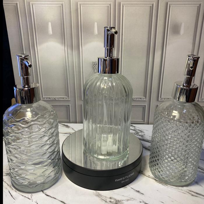 Tempat Sabun Cair Botol Kaca Pump / Botol Pump Sabun Cair 550ml