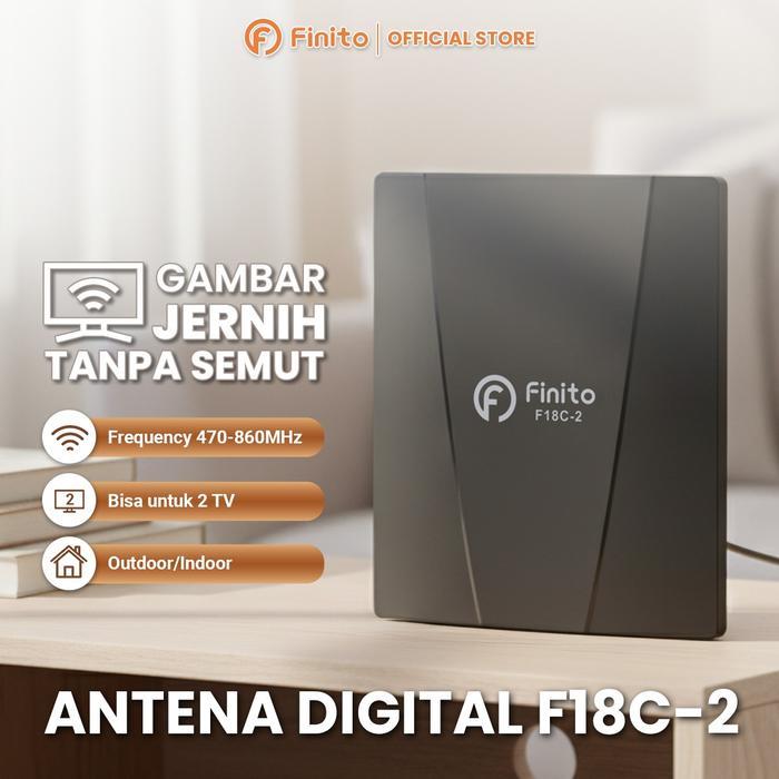 Antena Digital Finito F18C-2 Intra Version 2 TV Indor Outdoor Support TV Digital dan STB