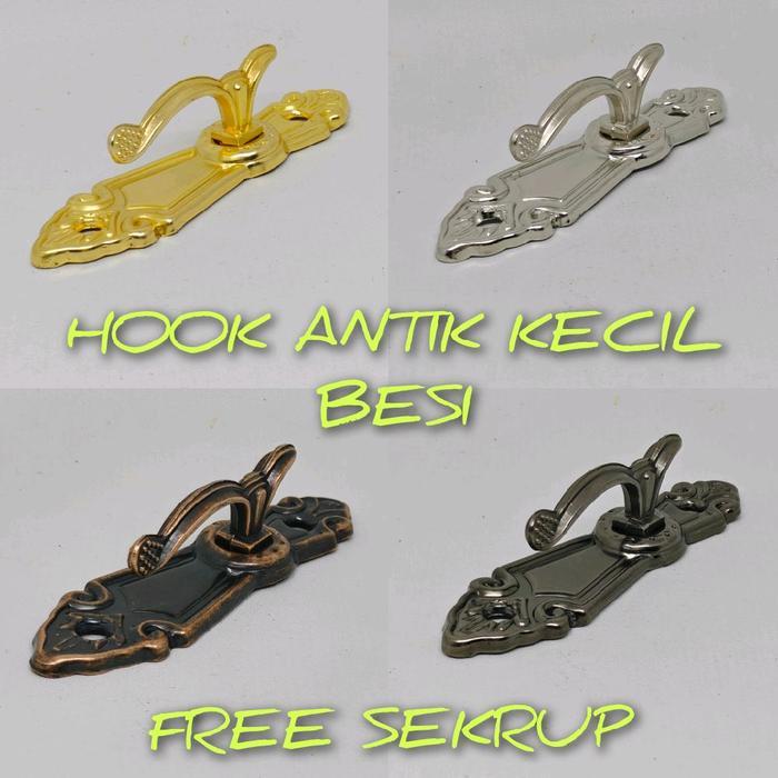 Hook gorden ANTIK KECIL BESI huk gordyn pengait tali hordeng cantolan gordeng