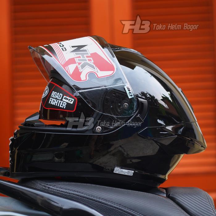 NHK HELM MARK-1 2V SOLID BLACK DOUBLE VISOR LIGHTSMOKE