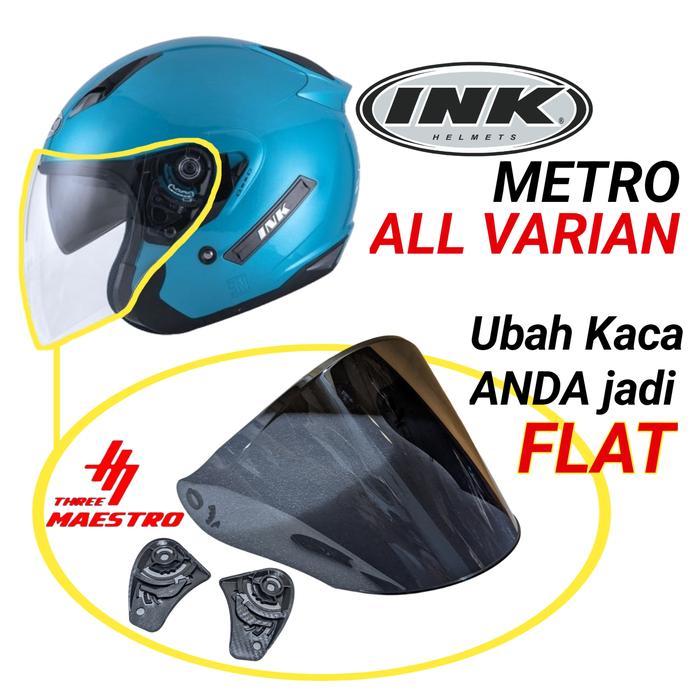 Kaca Helm INK METRO Visor Helmet FLAT venom open ink metro 1 metro 2 visor flat tebal nyaman by