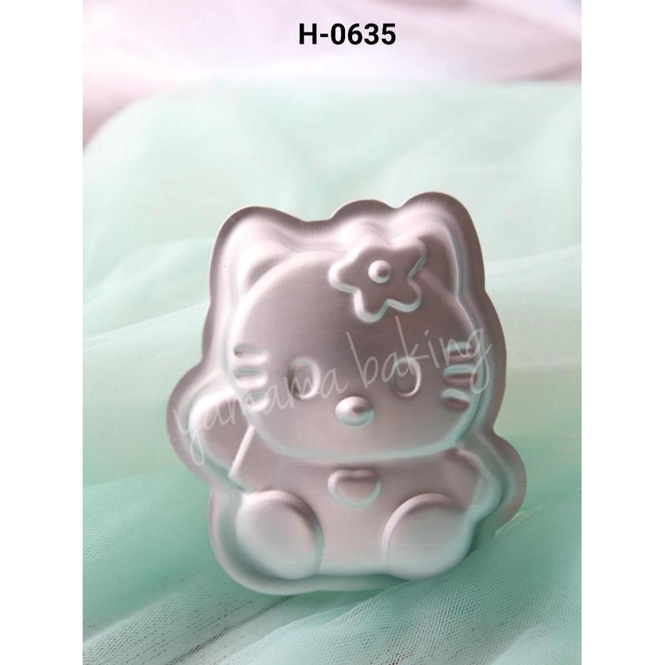 H-0635 Loyang cetakan bento pudding cake tumpeng coklat hello kitty