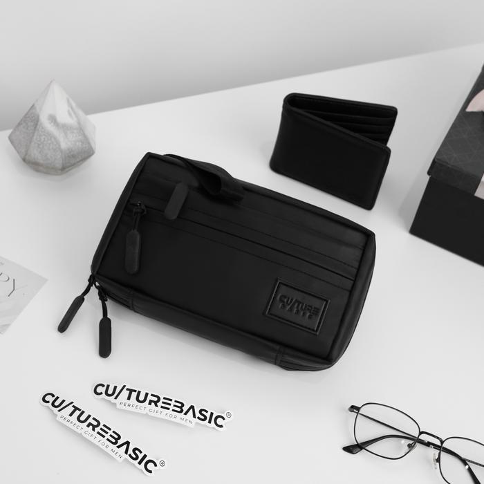 New Culture Basic All Waistbag Bundling Tas Selempang Pria Hitam Kulit