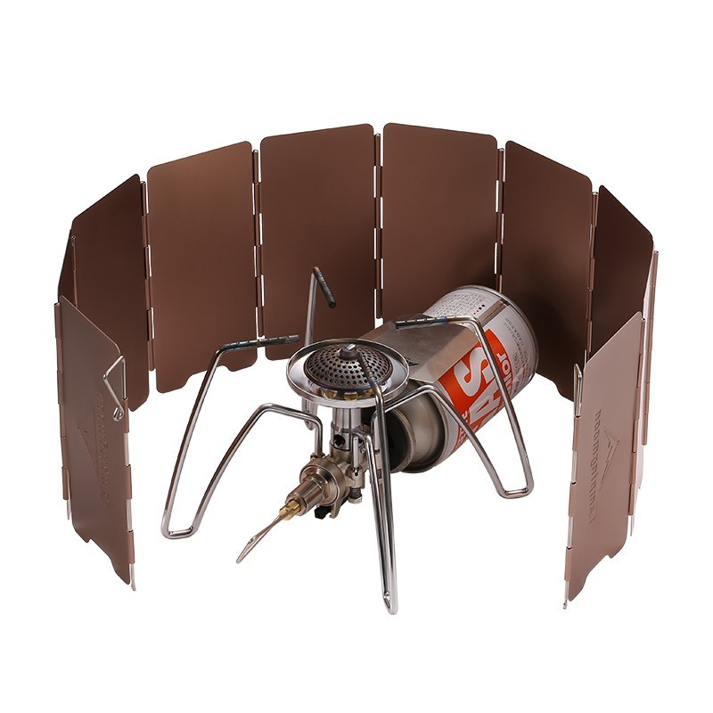 Campingmoon Aluminum Alloy Wind Shield for Outdoor Cooking Campingmoon 10 Plates Foldable Stove