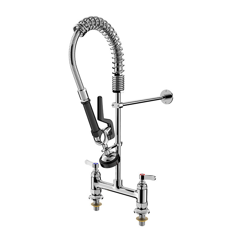 The high-pressure spray faucet in the coffee shop/tea house, featuring a combination of hot and cold