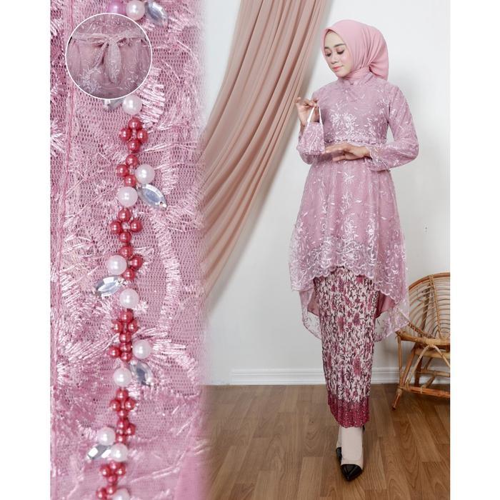 Kebaya Aurora Lesti Mutiara Payet//Setelan Kebaya Lesti Kejora//Atasan Kebaya Modern Payet//Kebaya