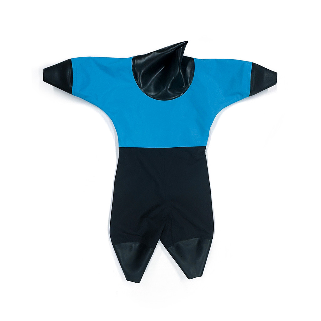 Kayak Drysuit for Children Dry Suit Latex Cuff and Splash Collar Flatwater Paddling Dual-adjustable