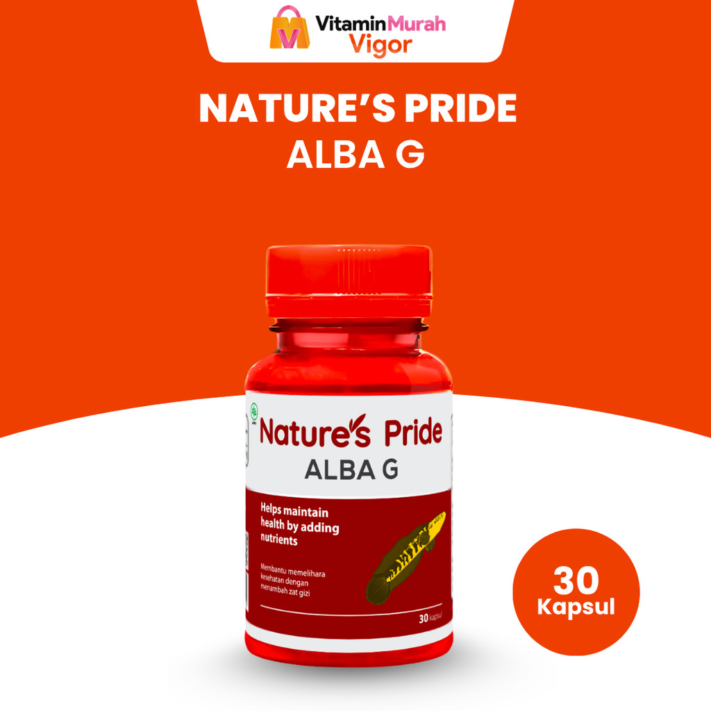 NATURE'S PRIDE ALBA G EKSTRAK IKAN GABUS ISI 30 & 100 KAPSUL